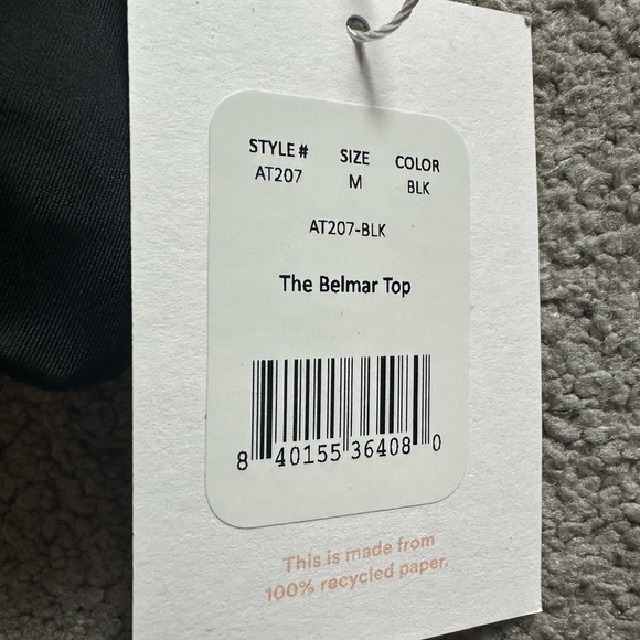 Andie Swim The Belmar Top in Black Size Medium Sustainable Bikini - Picture 5 of 8